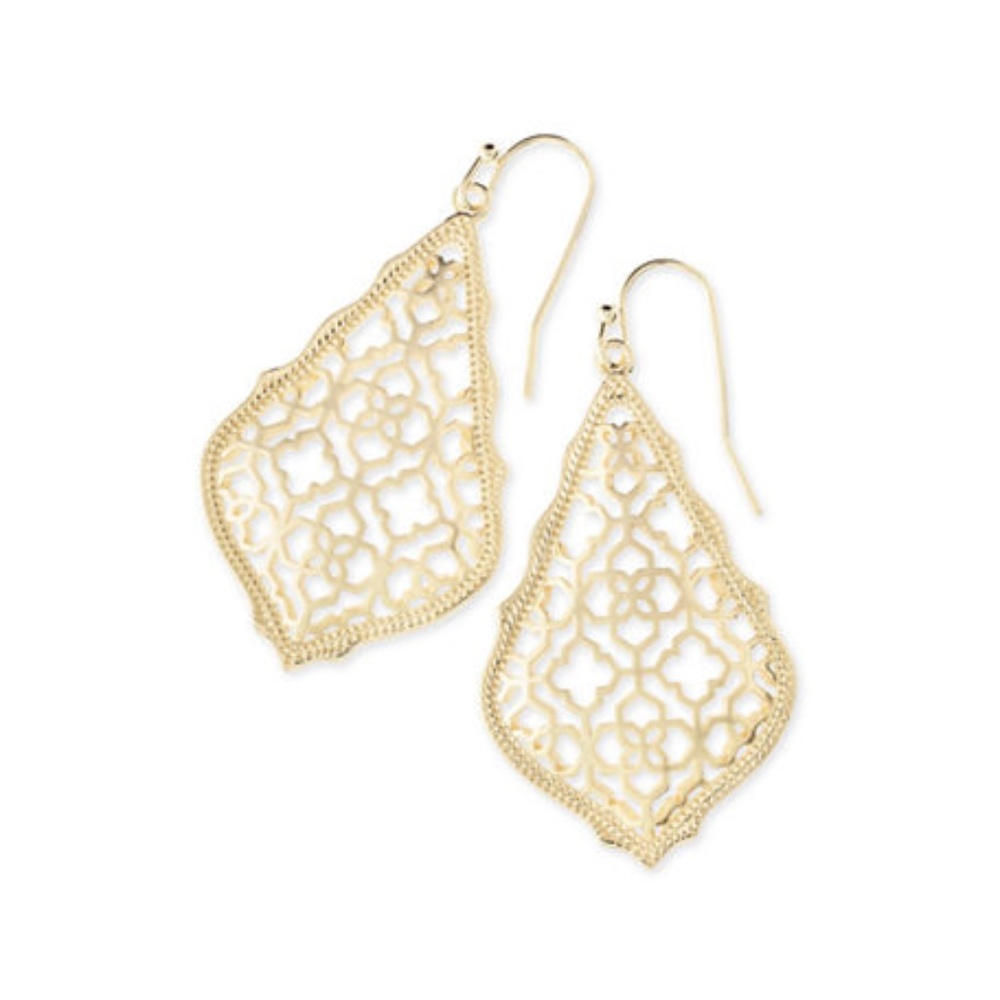 Kendra Scott Addie Logo Earrings in Gold